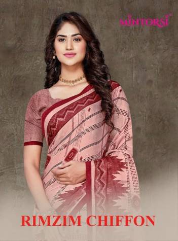 Rimzim Chiffon By Mintorsi Fancy Daily Wear Printed Saree Collection